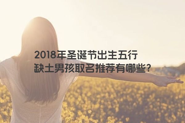 2018年圣诞节出生五行缺土男孩取名推荐有哪些？