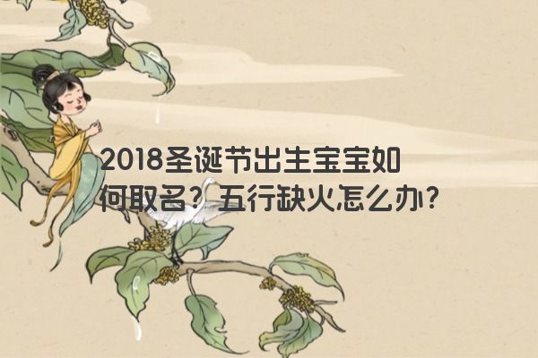 2018圣诞节出生宝宝如何取名？五行缺火怎么办？