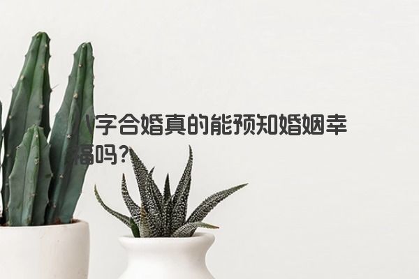 八字合婚真的能预知婚姻幸福吗？
