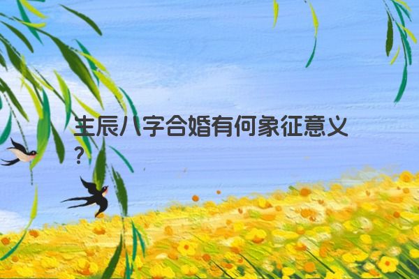 生辰八字合婚有何象征意义？