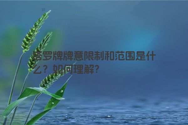 塔罗牌牌意限制和范围是什么？如何理解？