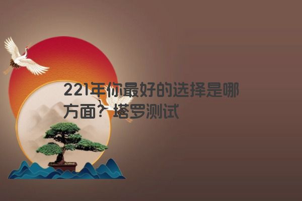 221年你最好的选择是哪方面？塔罗测试