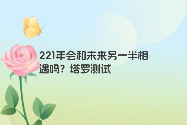 221年会和未来另一半相遇吗？塔罗测试