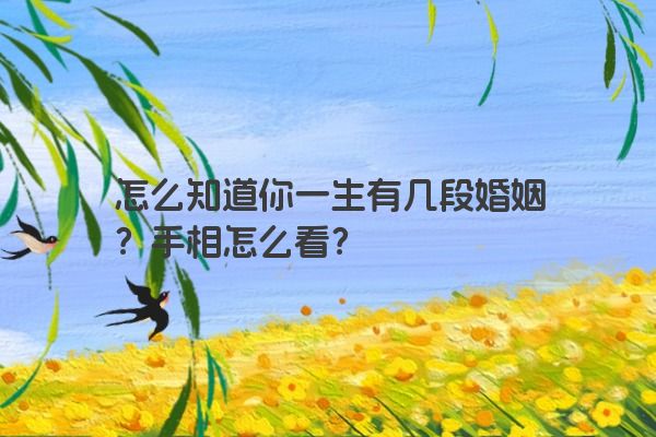 怎么知道你一生有几段婚姻？手相怎么看？