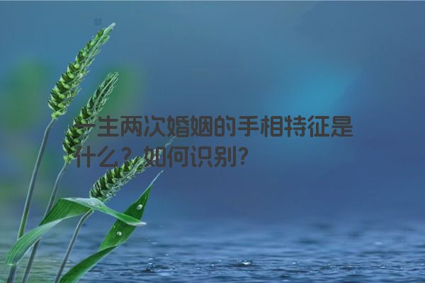 一生两次婚姻的手相特征是什么？如何识别？