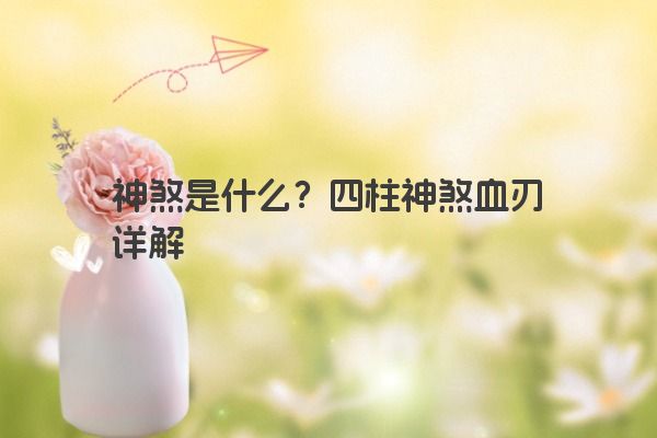 神煞是什么？四柱神煞血刃详解