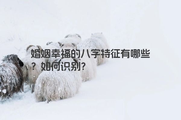 婚姻幸福的八字特征有哪些？如何识别？