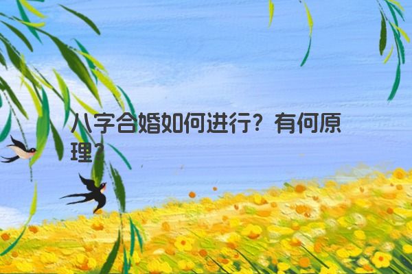 八字合婚如何进行？有何原理？