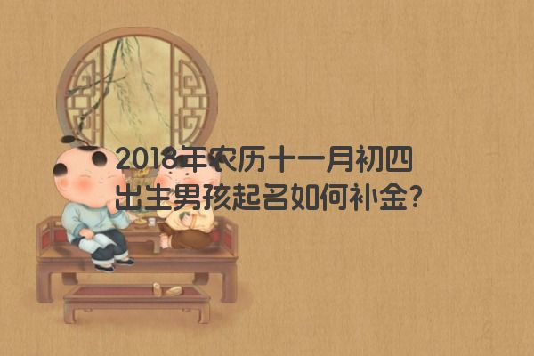 2018年农历十一月初四出生男孩起名如何补金？