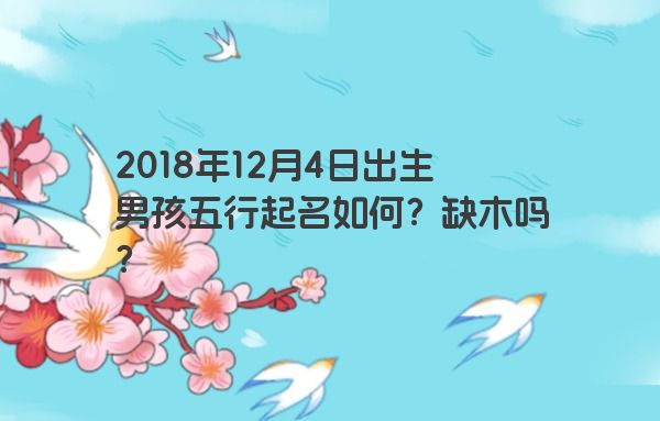 2018年12月4日出生男孩五行起名如何？缺木吗？