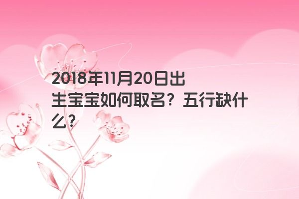 2018年11月20日出生宝宝如何取名？五行缺什么？