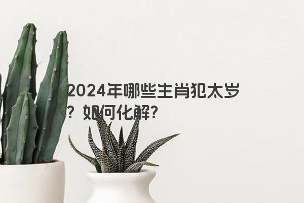 2024年哪些生肖犯太岁？如何化解？