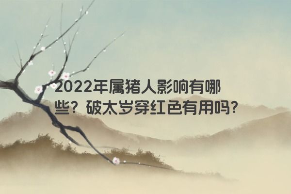 2022年属猪人影响有哪些？破太岁穿红色有用吗？