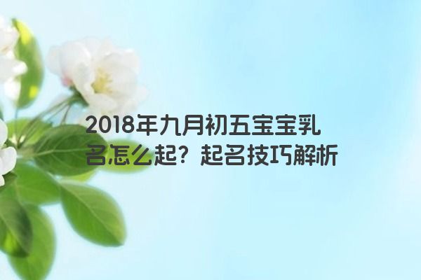 2018年九月初五宝宝乳名怎么起？起名技巧解析