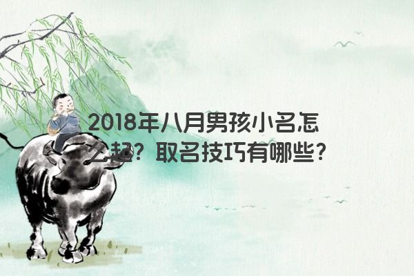 2018年八月男孩小名怎么起？取名技巧有哪些？