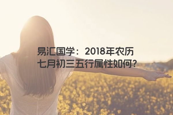 易汇国学：2018年农历七月初三五行属性如何？