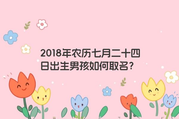 2018年农历七月二十四日出生男孩如何取名？