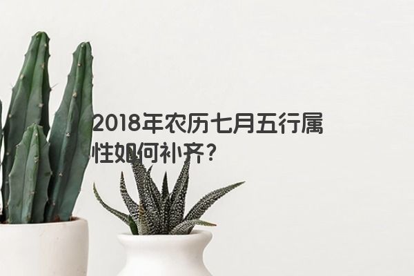 2018年农历七月五行属性如何补齐？