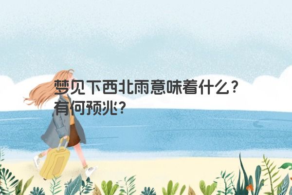 梦见下西北雨意味着什么？有何预兆？