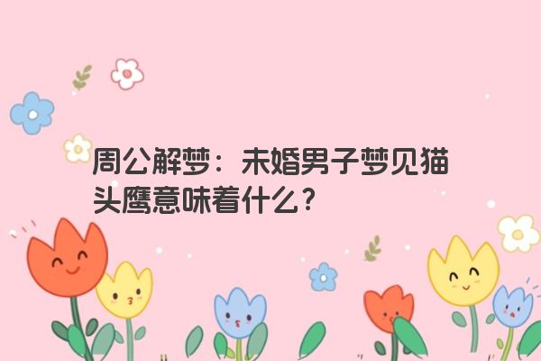 周公解梦：未婚男子梦见猫头鹰意味着什么？