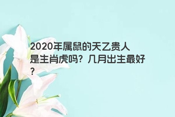 2020年属鼠的天乙贵人是生肖虎吗？几月出生最好？