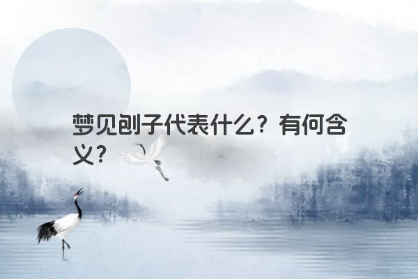 梦见刨子代表什么？有何含义？