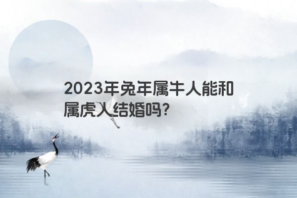 2023年兔年属牛人能和属虎人结婚吗？