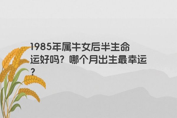 1985年属牛女后半生命运好吗？哪个月出生最幸运？