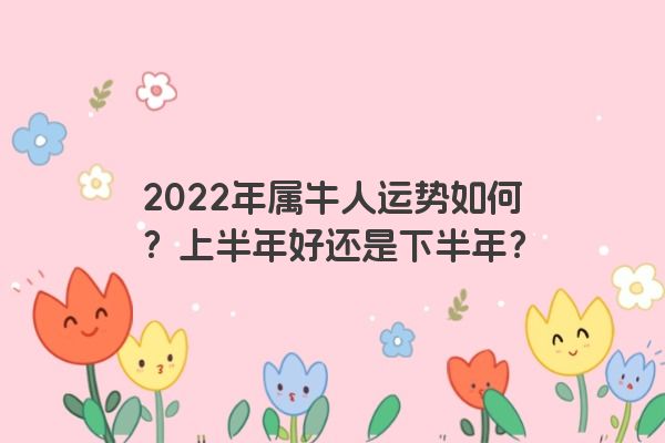 2022年属牛人运势如何？上半年好还是下半年？