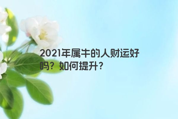 2021年属牛的人财运好吗？如何提升？