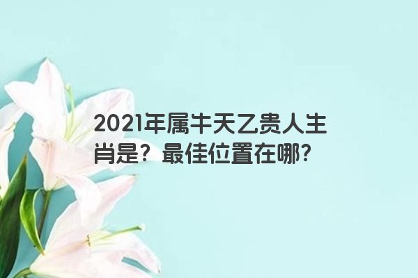 2021年属牛天乙贵人生肖是？最佳位置在哪？