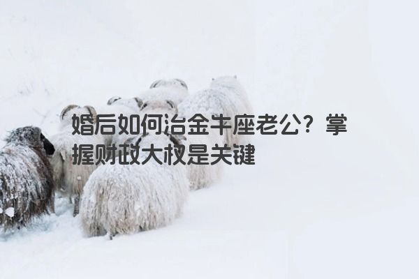 婚后如何治金牛座老公？掌握财政大权是关键