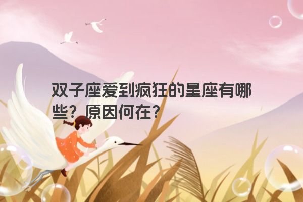 双子座爱到疯狂的星座有哪些？原因何在？