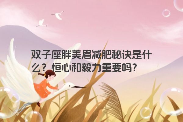 双子座胖美眉减肥秘诀是什么？恒心和毅力重要吗？