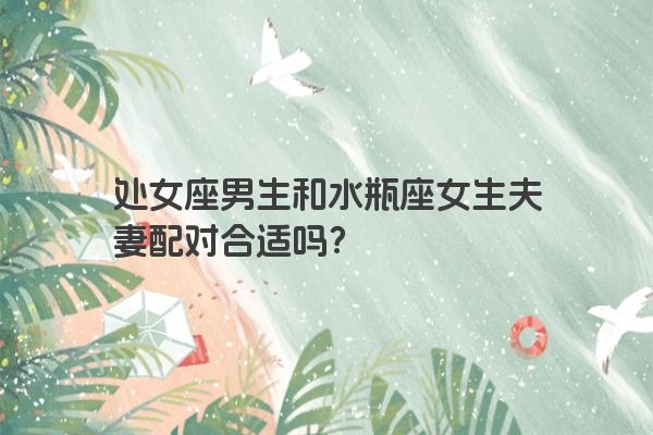 处女座男生和水瓶座女生夫妻配对合适吗？