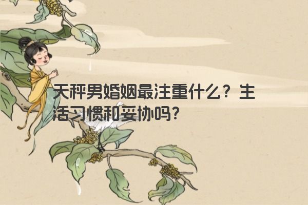天秤男婚姻最注重什么？生活习惯和妥协吗？