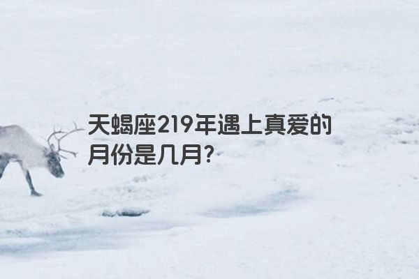 天蝎座219年遇上真爱的月份是几月？
