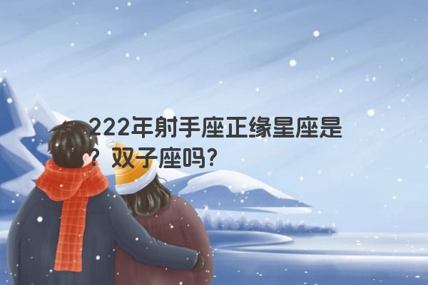 222年射手座正缘星座是？双子座吗？