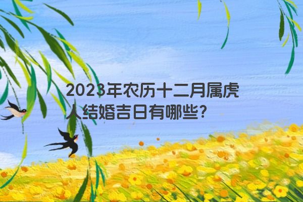 2023年农历十二月属虎人结婚吉日有哪些？