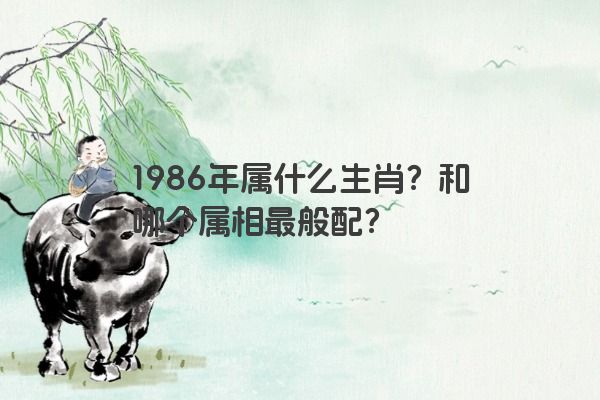 1986年属什么生肖？和哪个属相最般配？