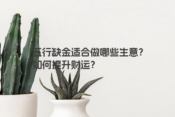 五行缺金适合做哪些生意？如何提升财运？