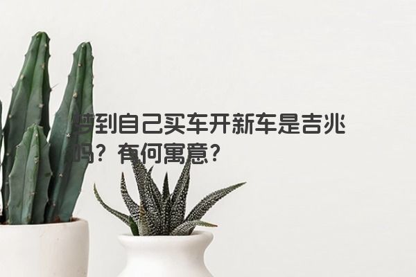 梦到自己买车开新车是吉兆吗？有何寓意？