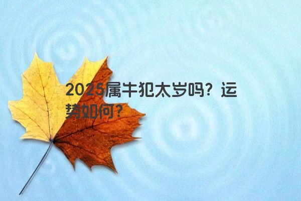 2025属牛犯太岁吗？运势如何？