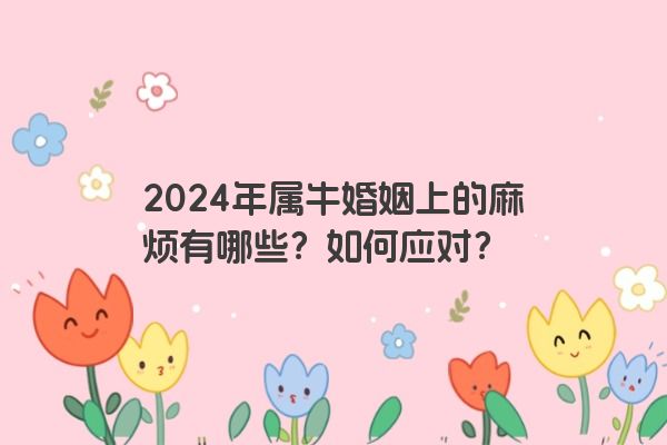 2024年属牛婚姻上的麻烦有哪些？如何应对？
