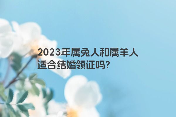 2023年属兔人和属羊人适合结婚领证吗？