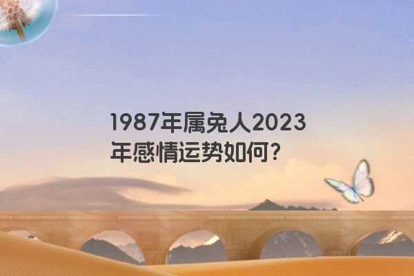 1987年属兔人2023年感情运势如何？