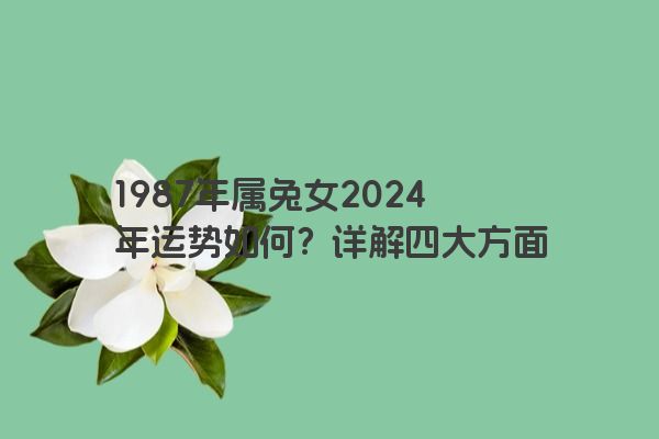 1987年属兔女2024年运势如何？详解四大方面