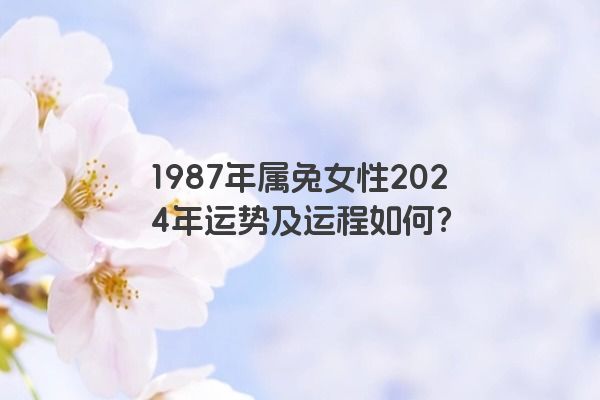 1987年属兔女性2024年运势及运程如何？