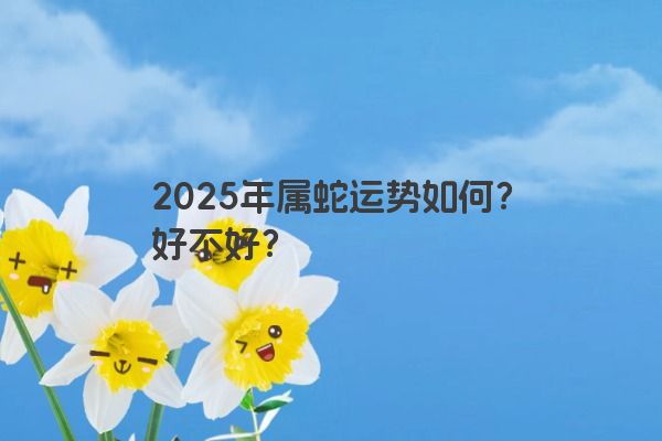 2025年属蛇运势如何？好不好？