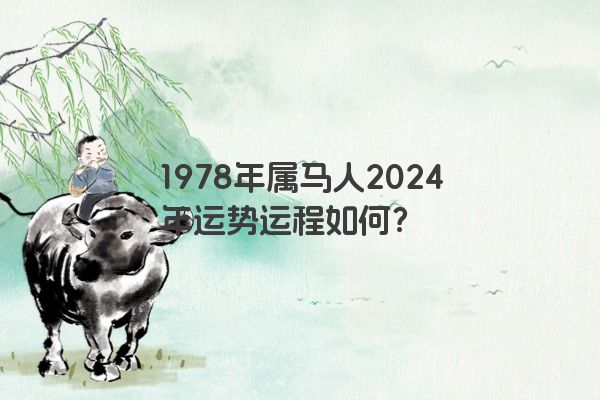 1978年属马人2024年运势运程如何？